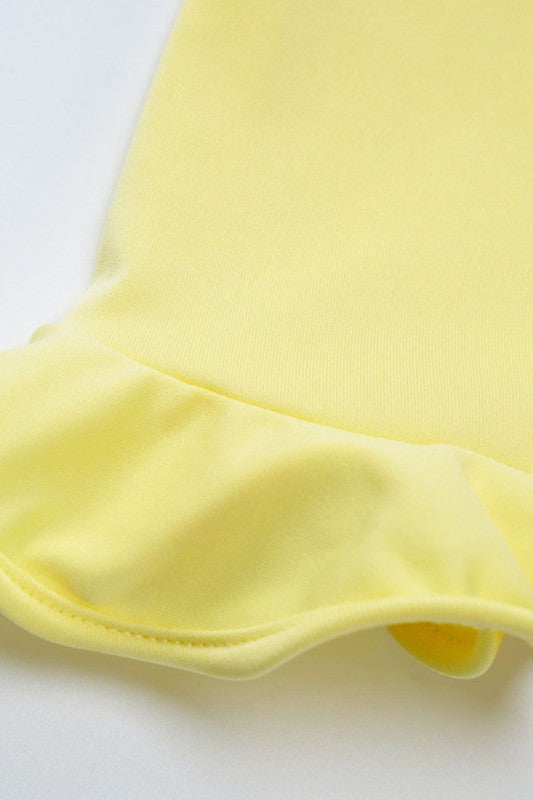 Strapless Midi Dress With Scalloped Hem