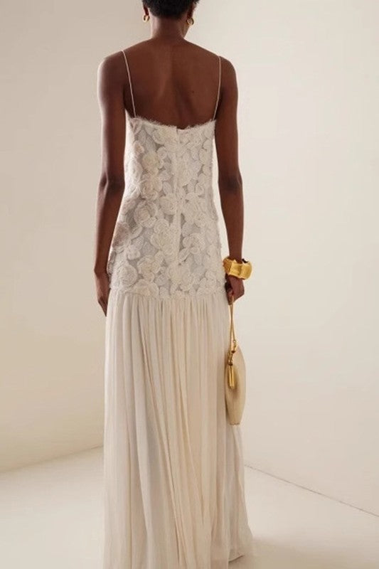 Floral Applique Cami Maxi Dress