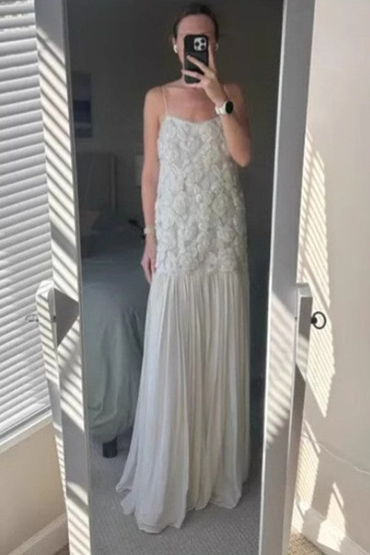 Floral Applique Cami Maxi Dress