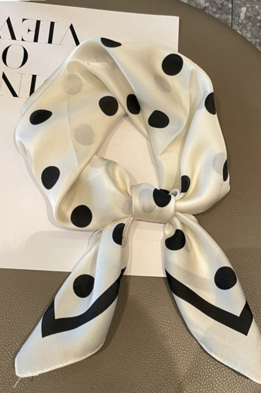 Polka Dots Square Color Block Scarf