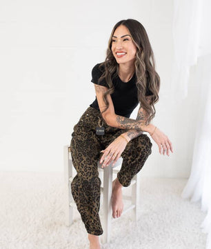 Leopard Print Wide-Leg Pants
