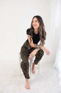 Leopard Print Wide-Leg Pants