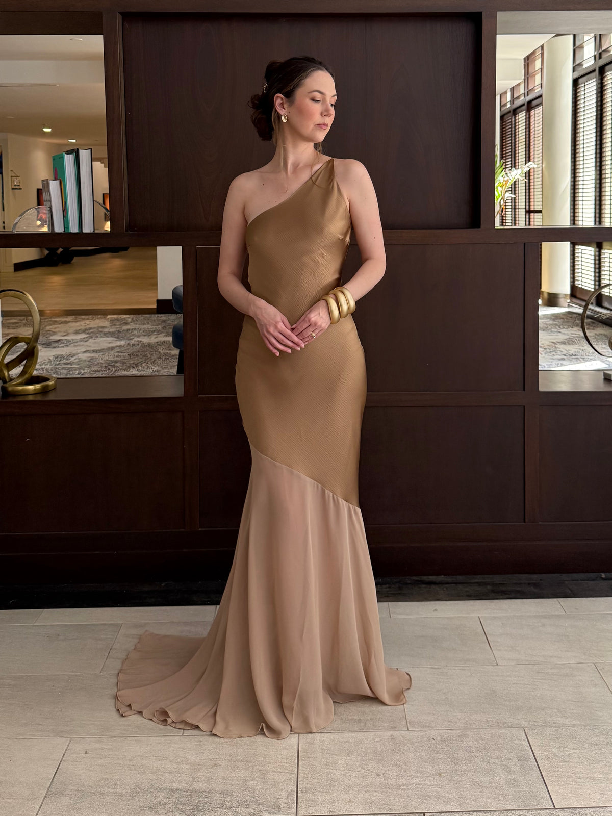 Fable Maxi Dress W/one Shoulder