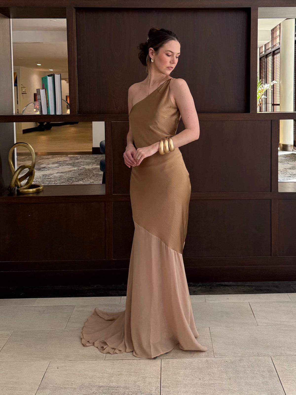 Fable Maxi Dress W/one Shoulder