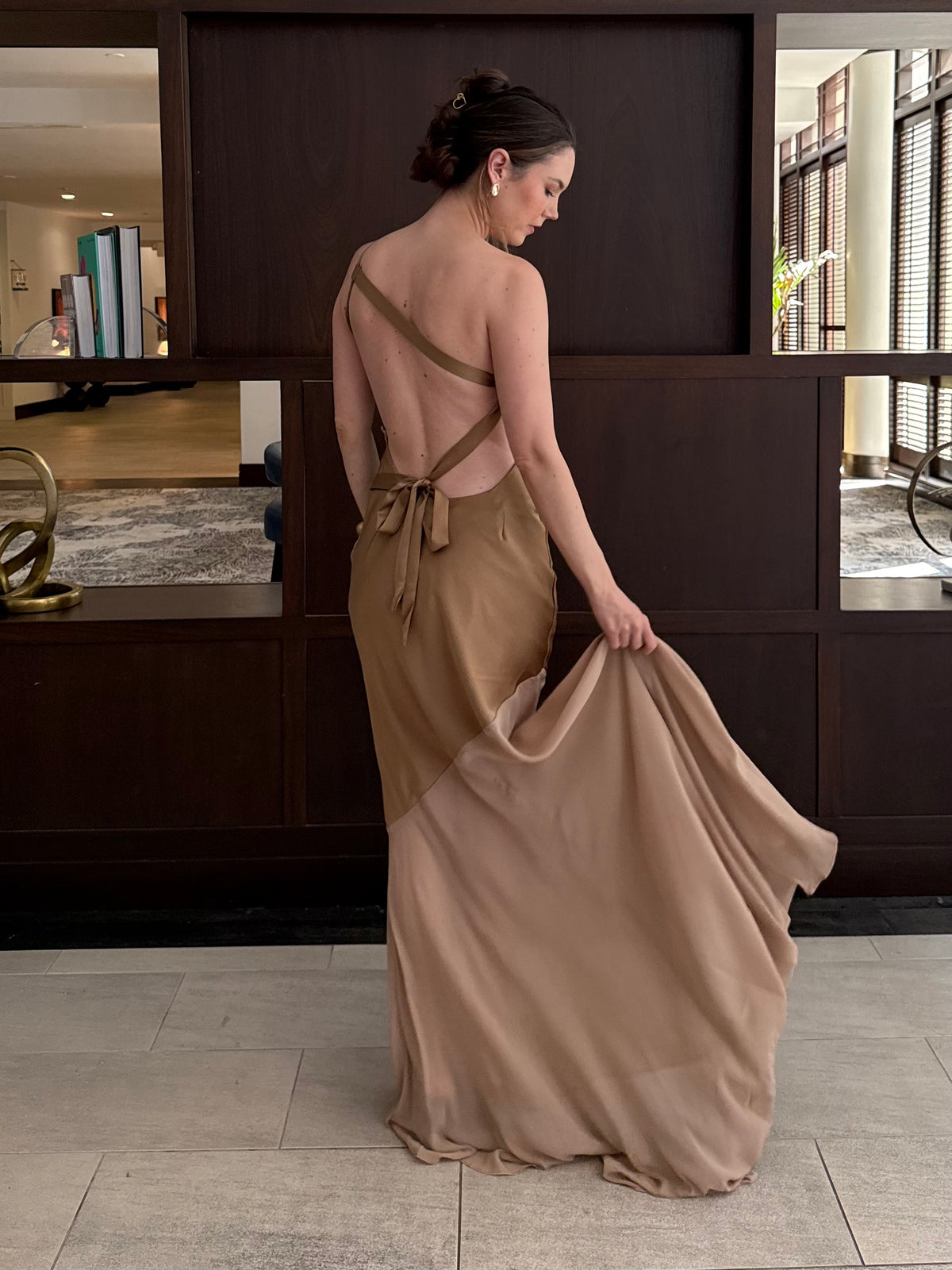 Fable Maxi Dress W/one Shoulder