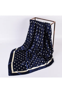 Polka Dot Faux Silk Square Scarf