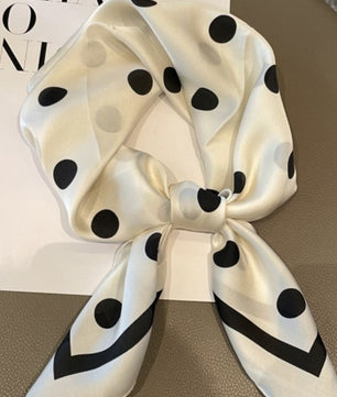 Polka Dots Square Color Block Scarf
