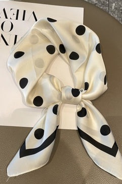 Polka Dots Square Color Block Scarf