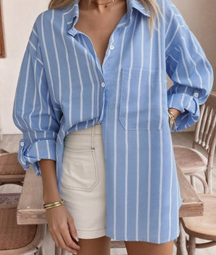 Striped Button-up Shirt