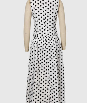 Polka Dot Sleeveless A-line Dress