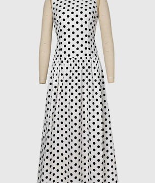Polka Dot Sleeveless A-line Dress