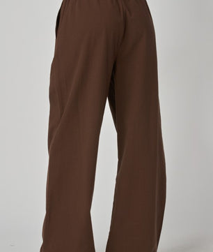 Linen Wide Leg Drawstring Pants