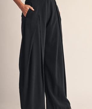 Modal Pleated Wide Leg Trousers