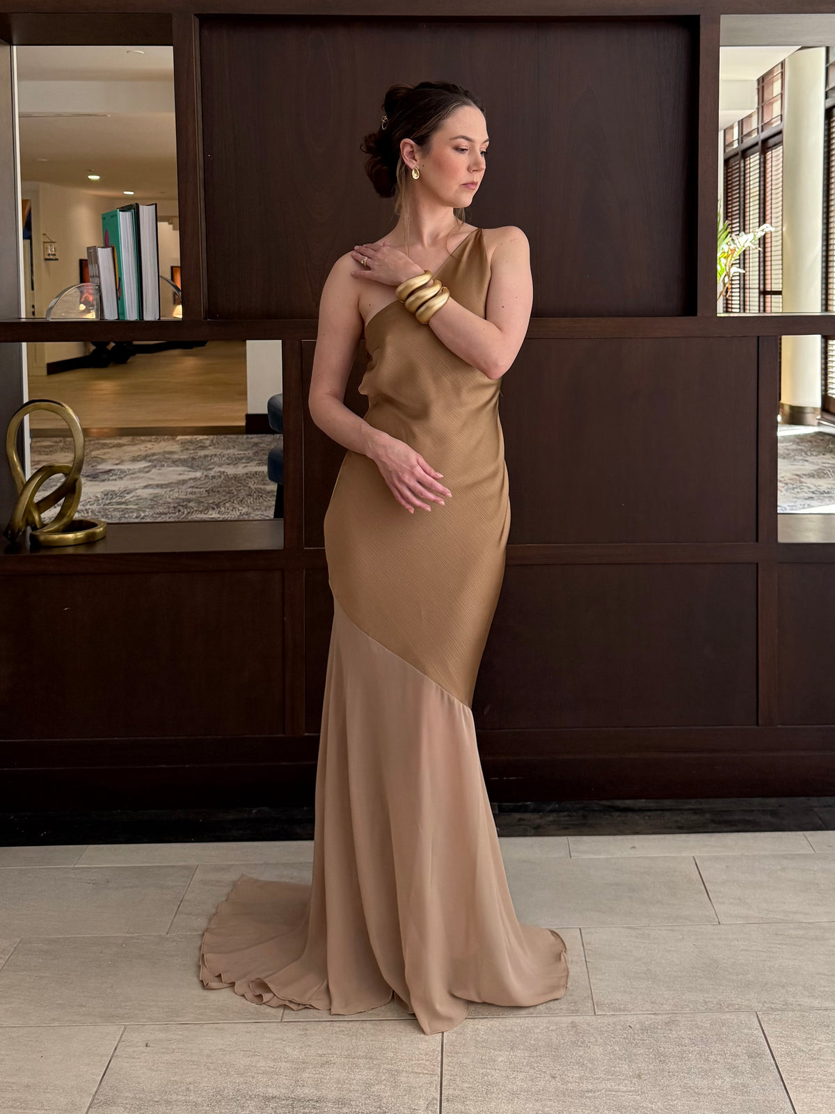 Fable Maxi Dress W/one Shoulder