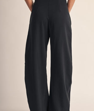 Modal Pleated Wide Leg Trousers