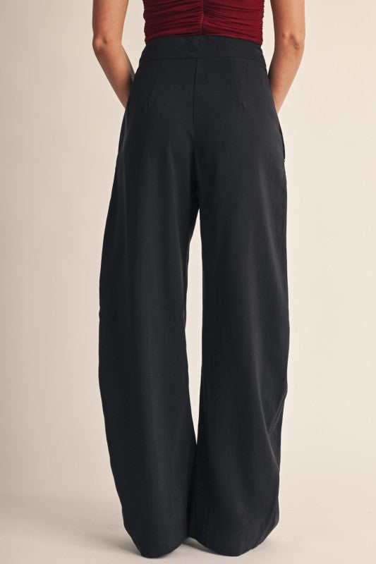 Modal Pleated Wide Leg Trousers