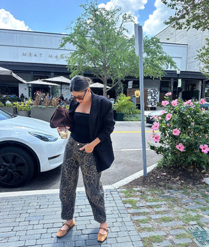 Leopard Print Wide-Leg Pants
