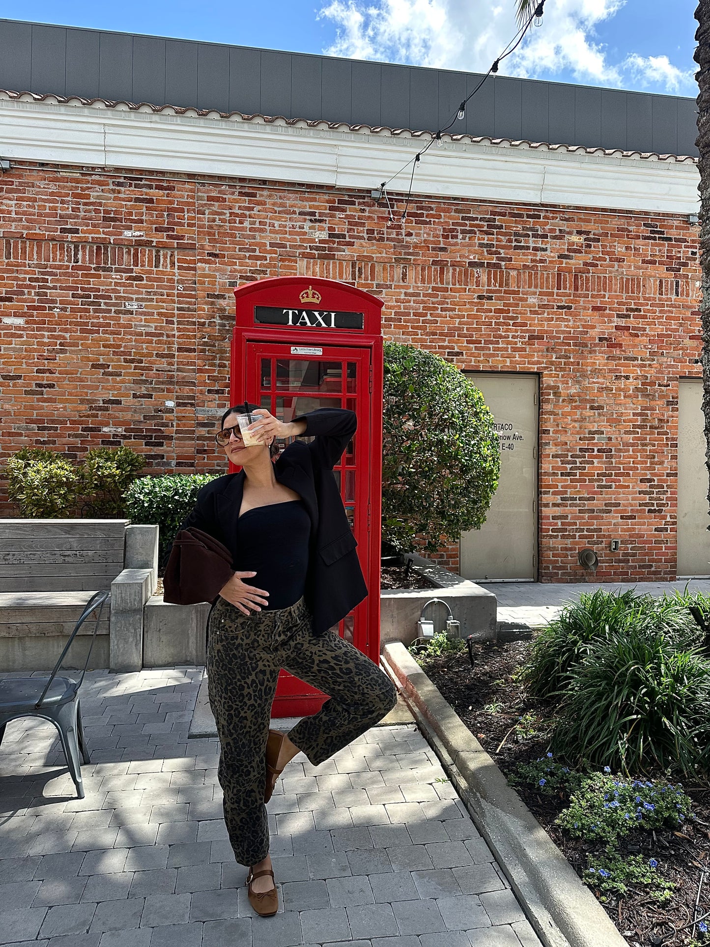 Leopard Print Wide-Leg Pants