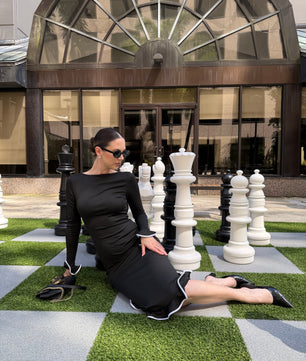 Long Sleeve Bodycon Maxi Dress With Flared Hem