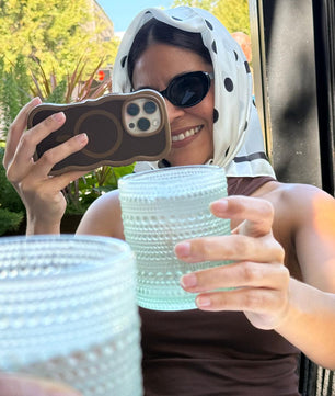 Polka Dots Square Color Block Scarf