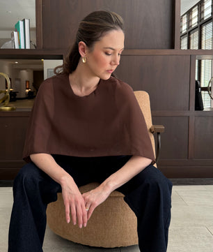 Elegant Cape Sleeve Top