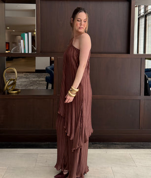 Pleated One Shoulder Tunic Top And Pant Set
