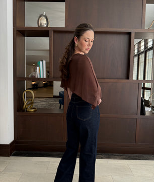 Elegant Cape Sleeve Top