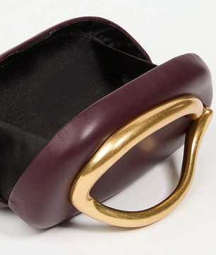 Gold Closure Box Clutch