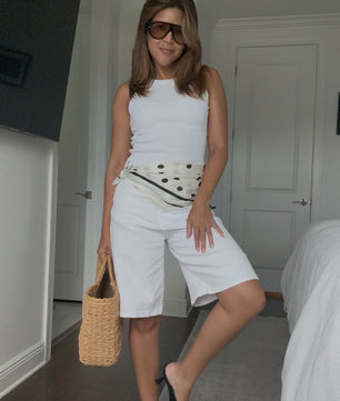 Relaxed  Fit Denim Bermuda Jean Shorts